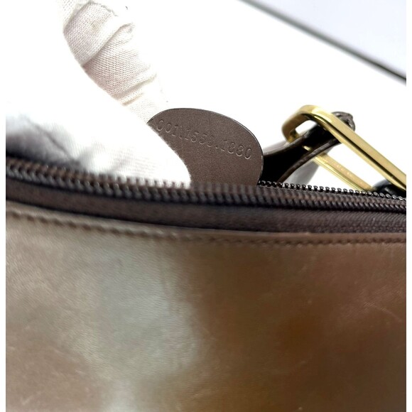 GUCCI authentic Leather Handbag W Wallet brown Bamboo handle Gold accents Italy - Picture 6 of 16